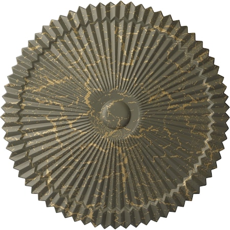 Ekena Millwork Shakuras Ceiling Medallion (Fits Canopies up to 5"), Hand-Painted Witch Hazel Crackle, 24"OD x 3"P CM24SHWHC